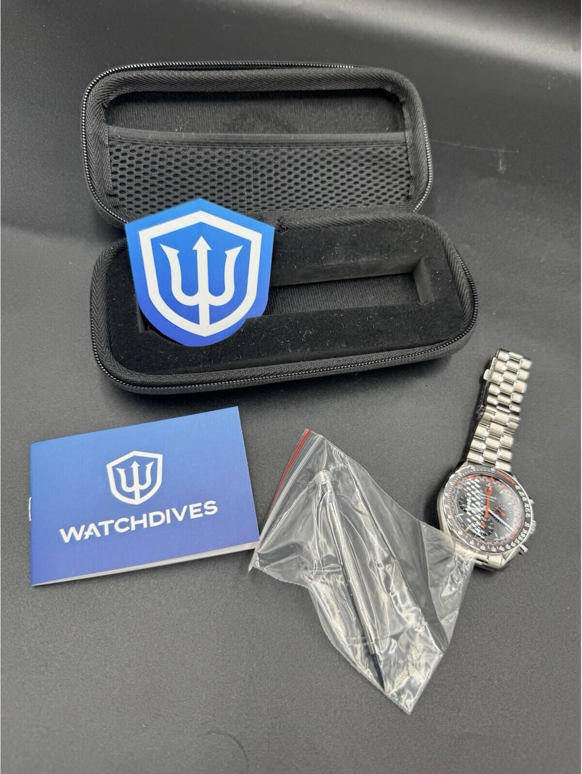 Watchdives Racing Vk63 Mecaquartz Chronograph 40 Mm Full Kit W/ Box & Papers Nm